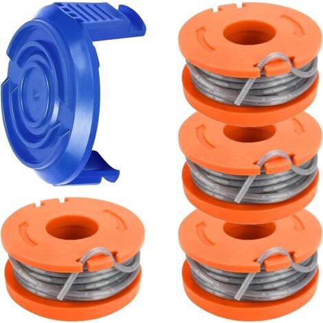 Bobine de bobine compatible avec Mac Allister MGTP18Li 1,65 mm 3 m WX150 et cache-bobine TLW-01-1 pour débroussailleuse MacAllisteTP18Li WG150, WG151 (1/5)