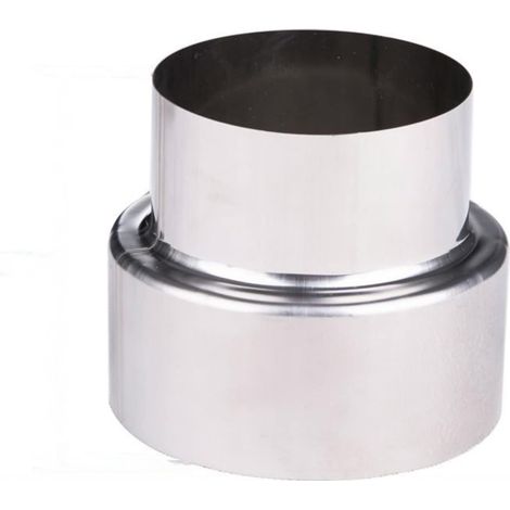 Réducteur de conduit de fumée - 1 pièce - Acier inoxydable - Adaptation diamètres cheminée - Pour poêle à bois et insert - Diverses tailles disponibles (1/5)