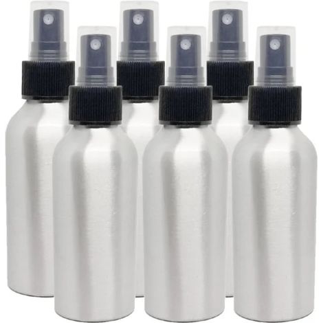 Flacon pulvérisateur en aluminium avec buse brossée, 6 pièces (1/3)