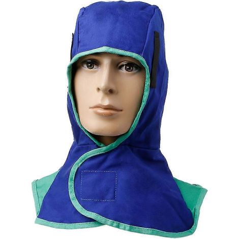 Cagoule de soudage lavable et ignifugée pour la nuque et le visage, avec protection ignifugée. (1/3)