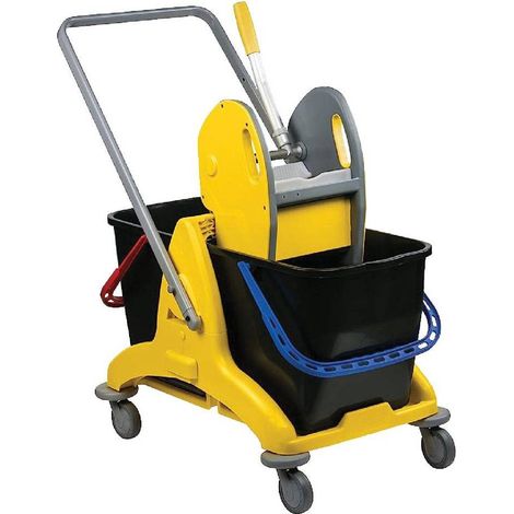 CARRELLO MULTIUSO DOPPIA VASCA 2 vasche da 25 lt ciascuna