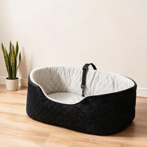 Siège auto pour chien avec harnais de sécurité 77 x 43 x 28 cm (1/5)