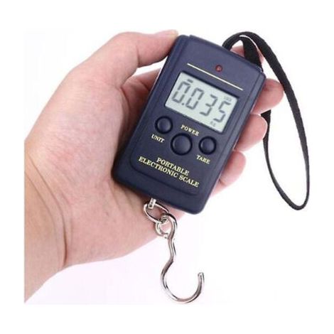 Balances de poche portables 40 kg Mini balance électronique numérique crochet de pêche suspendu balance de pesée des bagages de poche (1/4)