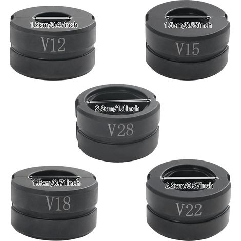 Set di matrici per crimpatura, materiale resistente, prestazioni di precisione, nero (1/2)