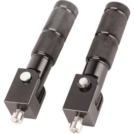 Jhubersproducts Motorrad Fußpedale Klappbar Aluminium Runde Klapppedale 8 mm Universalpedale Geeignet für Motorräder (1/5)