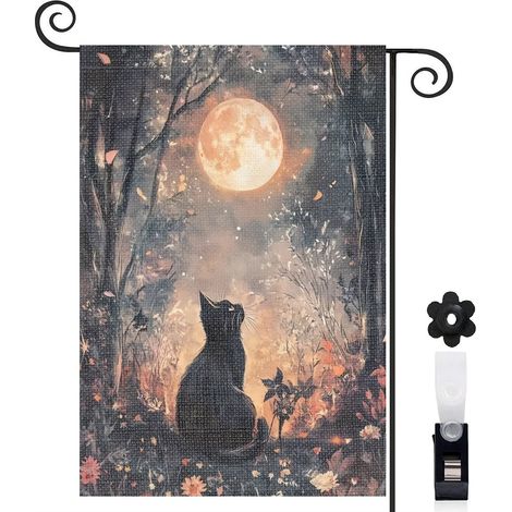Drapeau de jardin vertical décoration saisonnière toile résistante double face 30 x 45 cm pour entrée maison (1/5)