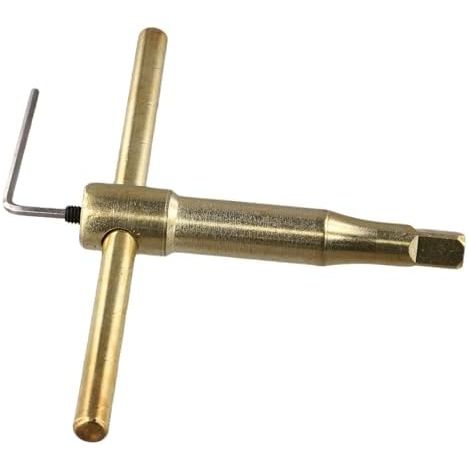 Clé de mandrin en forme de T en acier 40CR pour tours, clé de serrage trempée avec poignée ergonomique pour mandrin de 10 mm, 12 mm, 14 mm, outil précis pour la fixation de forets (10 mm) (1/4)