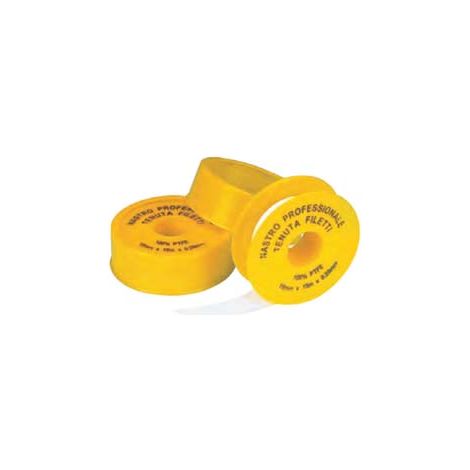 NASTRO TEFLON IN PTFE PROFESSIONALE PER GAS MM.19 MT.15 MM.0,2 - 25 pezzi