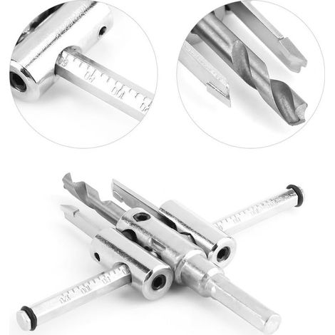 Adjustable Hole Saw Bit, 30-120mm Extendable Wood Drill Bit, Drywall Drilling, DIY Woodworking Tools (1/5)
