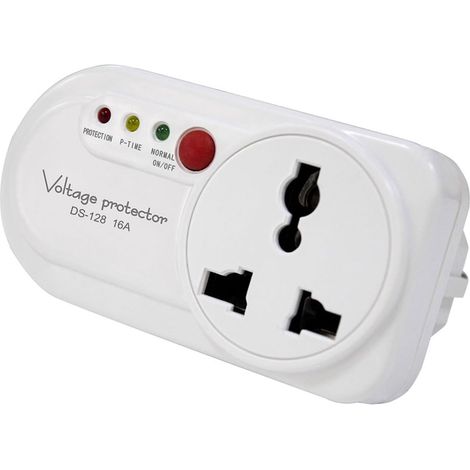 Protecteur de Tension électronique pour Réfrigérateur, Protection Haute Basse Tension 2500W 16A, Appareil Ménager Mural, Coque Ignifuge ABS (Prise UE) (1/5)