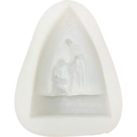 Religiöse Silikonform mit Jesus-Motiv für Kerzenherstellung, handgemachte Seifenformen, DIY-Bastelarbeiten (1/5)