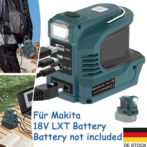 Convertisseur de tension (onduleur) pour batterie LXT 180 W 18 V avec batterie externe USB et LED, compatible avec les batteries Makita LXT 18 V. (1/5)