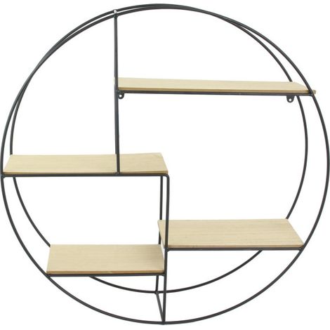 Étagère Murale Design "4 Niveaux" 50cm Naturel (1/2)