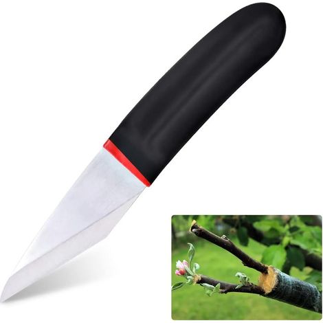Couteau de Greffage en Acier Inoxydable pour Jardin, Pépinière, Cueillette et Pique-Nique - Noir (1/5)