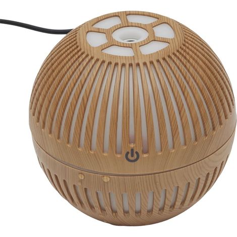 Diffuseur d'Huile Essentielle Bois Rond, Design Compact et Pratique (1/5)