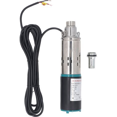 12V DC screw pump - Stainless steel for deep wells/tanks, 30m head, 1.2m³/h flow rate (1/5)