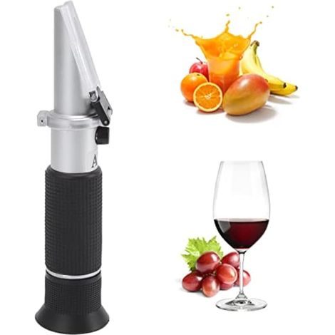 R¨fractom¨¨tre Brix 3 en 1 Mesure Portable de la Teneur en Sucre dans le Jus de Raisin Vin Compteur D'alcool avec ATC pour Kit Homebrew Volant de R¨glage Visuel (1/3)