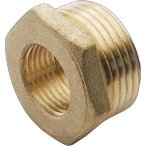 Reducción Hexagonal Macho - Hembra Latón  Medidas  Accesorios Fontanería: 2''-3/4