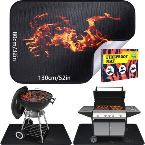 Tapis ignifuge 130 × 80 cm, résistant à la chaleur jusqu'à 982 °C. Protection thermique, coupe-feu, anti-chute extérieur, (1/5)