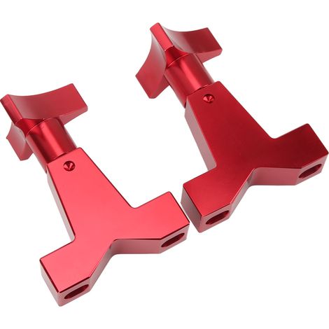 Support de tube de cric haute levée universel en métal, réglable, pour SUV et RZR (rouge), 2,5 à 6,35 cm (1 à 2,5 pouces). (1/5)