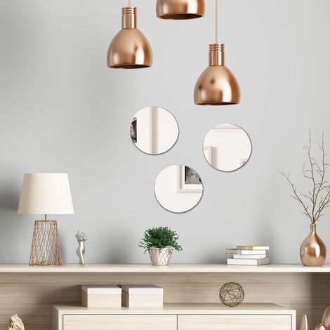 LOT DE 3 MIROIRS AUTOCOLLANTS ROND 19x19cm (PLEXIMIROIR008) (1/5)