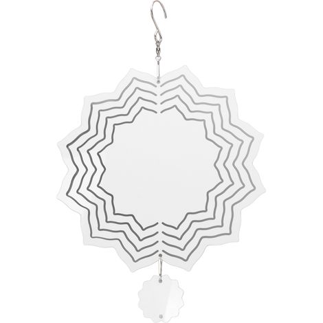 Carillon blanc simple délicat, ornement décoratif résistant aux intempéries pour lampe, arbre, mur, motif lotus (1/5)