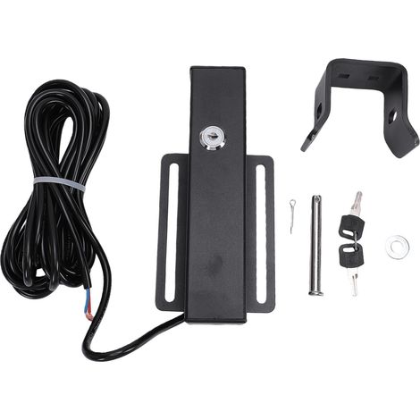 Serrure de porte électrique automatique 12V/24V DC AC, porte de sécurité avec mécanisme de déverrouillage de clé manuel pour Garage et (1/5)