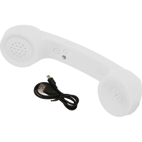 Retro-USB-C-Hörer für Mobiltelefone – Plug-&-Play-Empfänger, keine Wellen, komfortable Anrufe für iPhone und Android [DB] Weiß