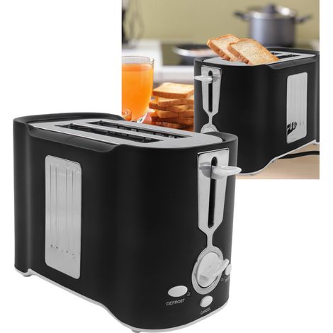 Appareil à sandwichs et petit-déjeuner, mini-appareil à pain domestique, grille-pain, mini-grille-pain chauffant pour tranches de pain, noir (1/5)