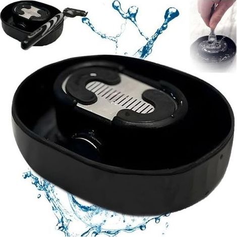 Rinçage de rasoir - Nettoyez efficacement votre rasoir, Rinçage manuel à poussoir, Support de rinçage pour rasoir portable, Dites adieu aux rasoirs obstrués et aux éviers sales, Sans fil (1 pièce) (1/5)