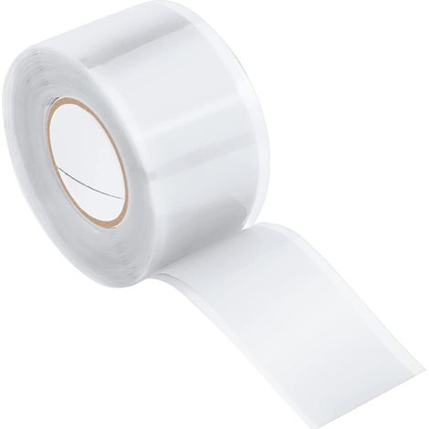 Ruban Isolant et Auto-amalgamant,Rubans de Réparation en Silicone Blanc Ruban Anti Fuite Bande Etancheite Autocollante 3mx2.5cm pour la Réparation des Conduites D'eau, des Gaines et des Câbles (1/5)