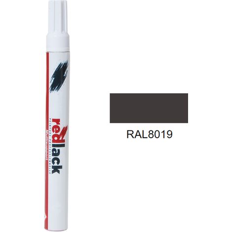 Feltro Vernice per ritocchi 8 ml – RAL 8019 – Marrone grigiastro – satinata – multisupporto – Redlack