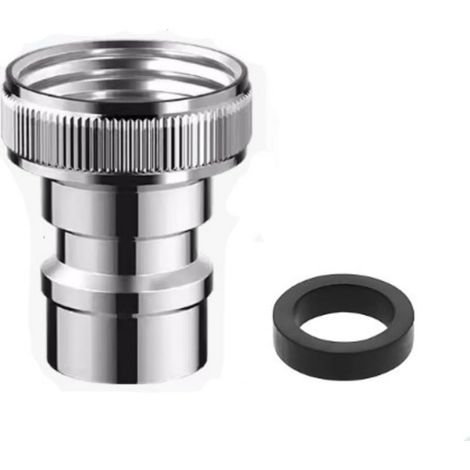 Kit adaptateur universel pour robinet avec système de fixation rapide  Convertisseur de filetage mâle 15/16”-27 vers femelle 55/64”-27 pour tuyau d'évier/aérateur de lave-vaisselle portable (1/4)
