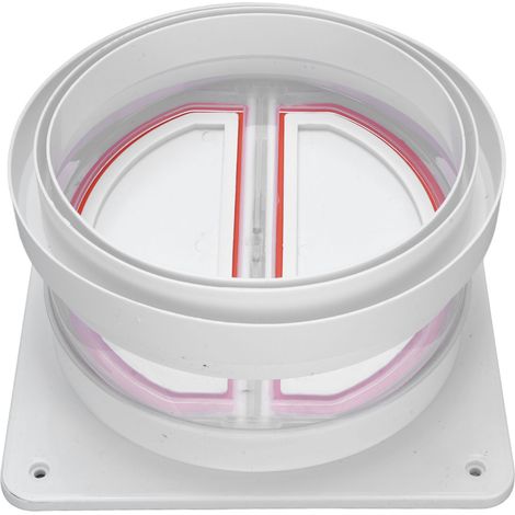 Clapet anti-retour pour hotte aspirante unidirectionnel en plastique anti-odeurs, pour conduit de fumée de cuisine ou salle de bain. (1/5)