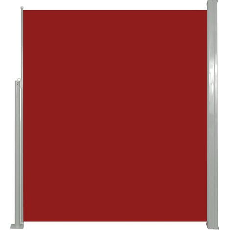 Tenda da sole laterale retrattile/schermo privacy per patio giardino terrazza balcone 160 x 500 cm rosso 020007097