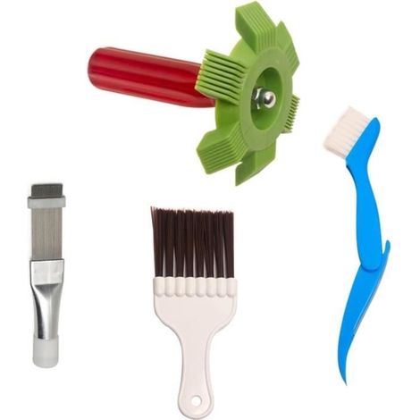 Peigne de Climatiseur - 4 Pièces - Nettoyage Ailettes - Adapté aux Condenseurs - Brosse Inclus (1/4)