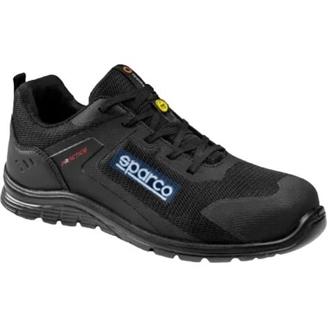 Sparco Practice Advance Kyffin S1P scarpe da lavoro antinfortunistica nero N.43 in fibra tessile con puntale trattamento antishock traspirante ed antigraffio Nero 43 (1/4)