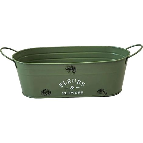 Jardinière ovale avec poignées pour jardin, pelouse et balcon (1/5)
