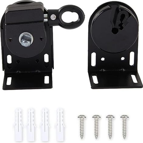 Black outdoor blind pull head with screw thread, roller blind fixing head set, curtain bracket accessories. (1/5)