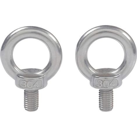 Boulon à œillet de levage à filetage mâle M5x10 en acier inoxydable 304, vis à métaux à épaulement, lot de 10 (1/5)