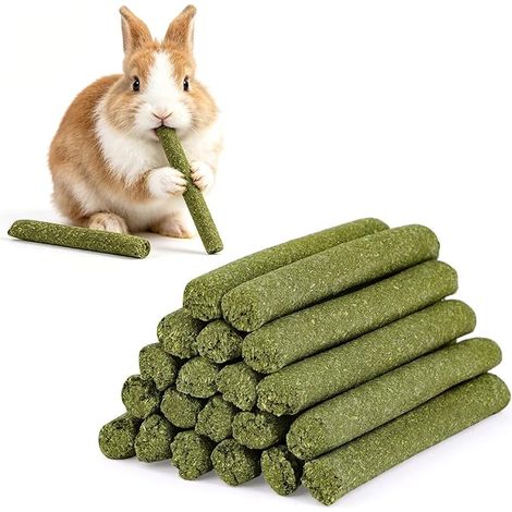 Lapin à Mâcher Jouets Bâtons Lapin Jouets à Mâcher Rongeurs Bâtons de Foin Jouet à Mâchers Lapins Chinchillas Cobayes Hamsters Gerbilles (1/5)