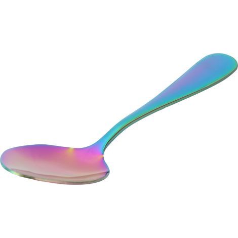 Cuillère à thé en acier inoxydable, couverts de cuisine durables, colorés pour maison, restaurant et fête (1/5)