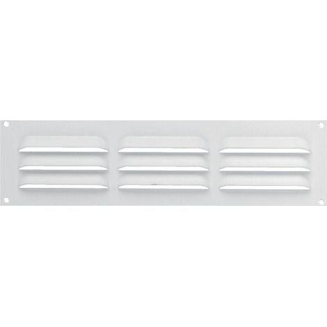 Grille de ventilation à persiennes - aluminium blanc 300 x 300 mm