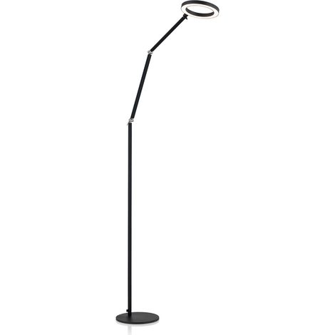 [GEBRAUCHT] B-Ware Ringo Stehlampe Bodenlampe Led Schwarz Metall Dimmbar Verstellbar Lampenschal504