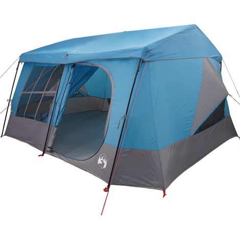 vidaXL Tienda Familiar con cubierta impermeable 9 persona Azul (1/2)