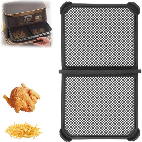 1 Protection Anti-éclaboussures, Silicone Acier Inoxydable, Compatible Ninja AF500EU 10,4L, Accessoire Cuisine