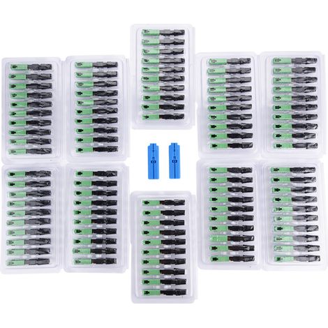 SJLERST 100 Pcs Fibre Optique Connecteur Rapide, SC/APC Embarqué Fibre Optique Rapide Connecteur Rapide Adaptateur de Connexion avec Fibre Optique Longueur Capteur pour FTTH (1/5)