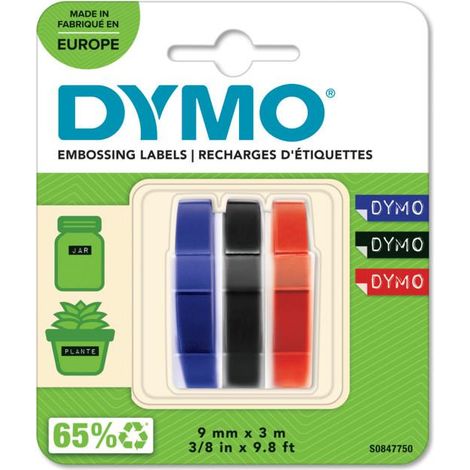 Dymo cinta tradicional 84774 9mmx3m azul blister 3 unidades (1/4)