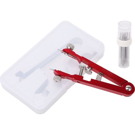 Pince à ressort de montre avec embouts en alliage d'aluminium, outil en V rouge pour retirer le bracelet de montre (1/5)