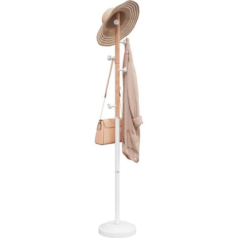 Garderobenständer Weiß 177 cm Pulverbeschichtetes Eisen